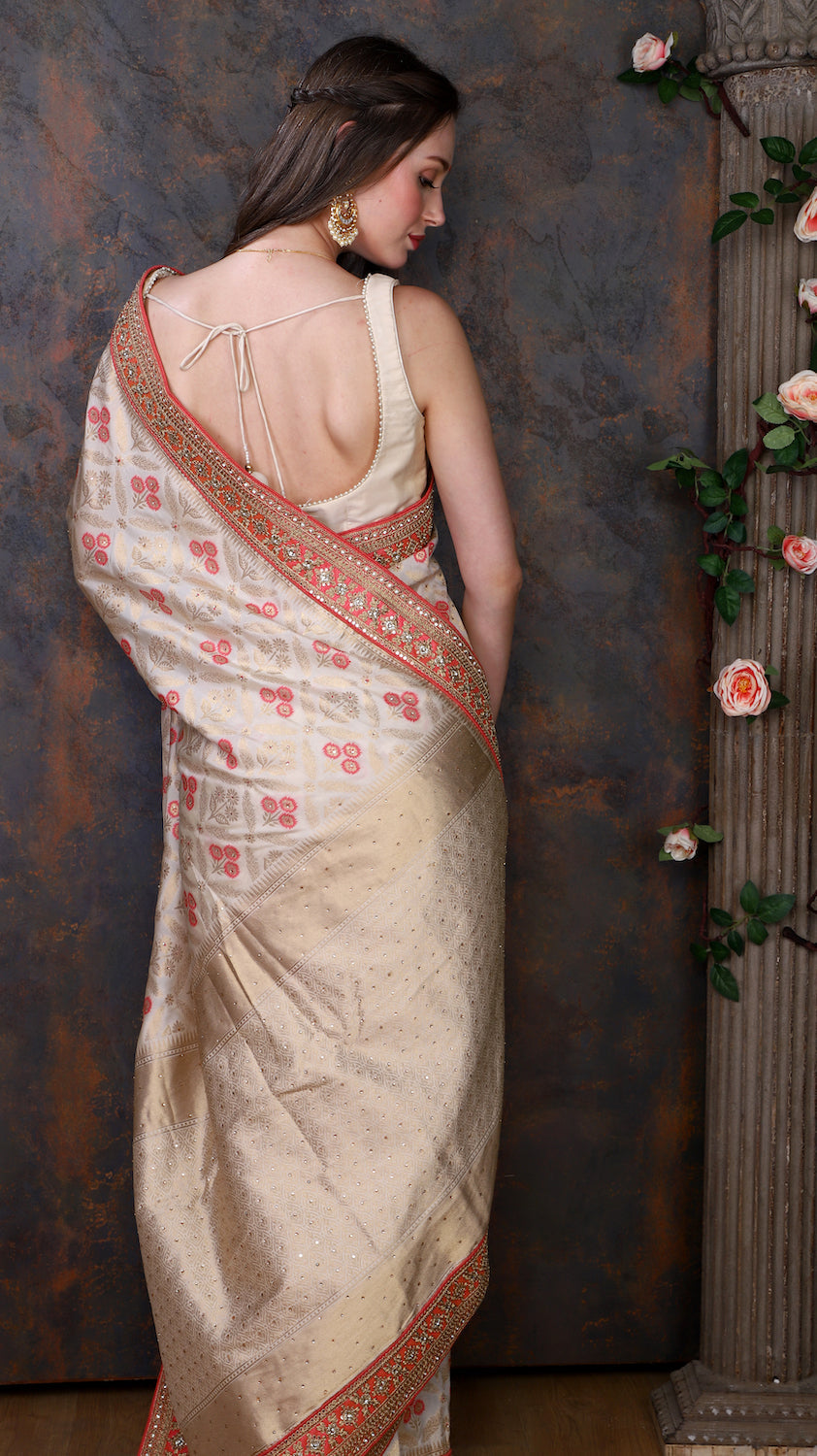 Offwhite Georgette Saree