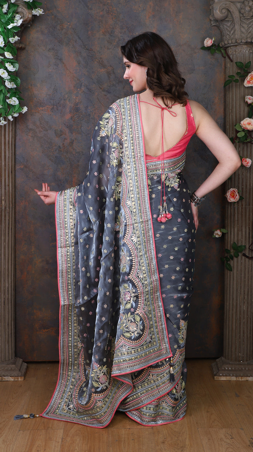 Grey Saree