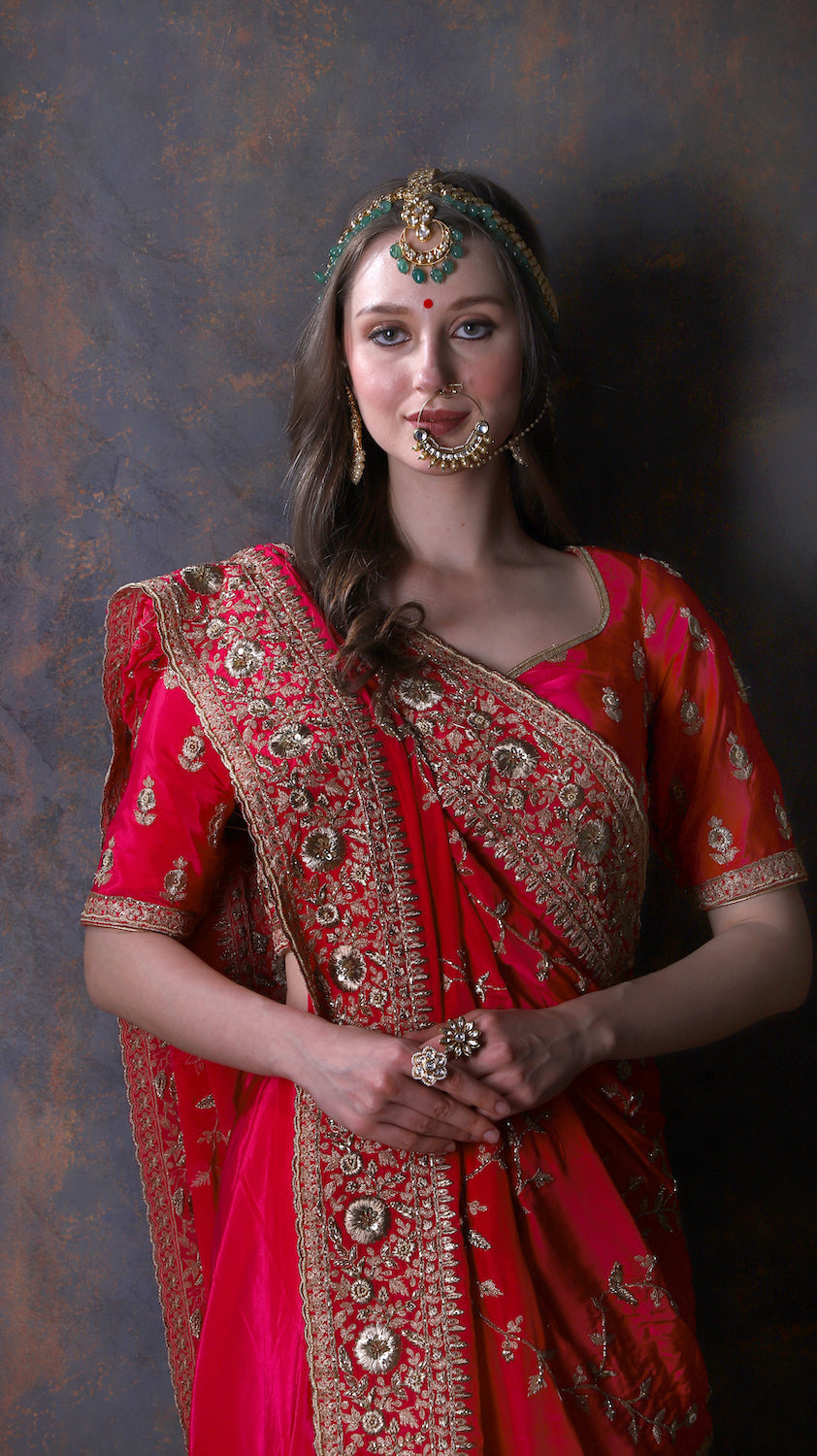 Fushia Pink Saree