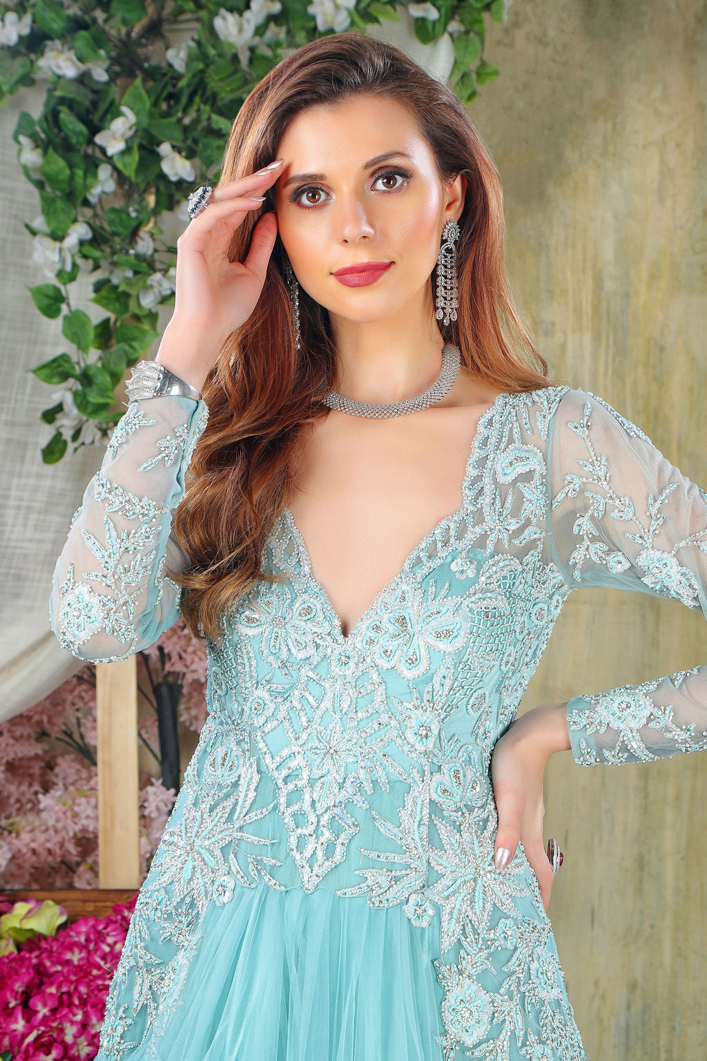 Baby Blue stylish Gown