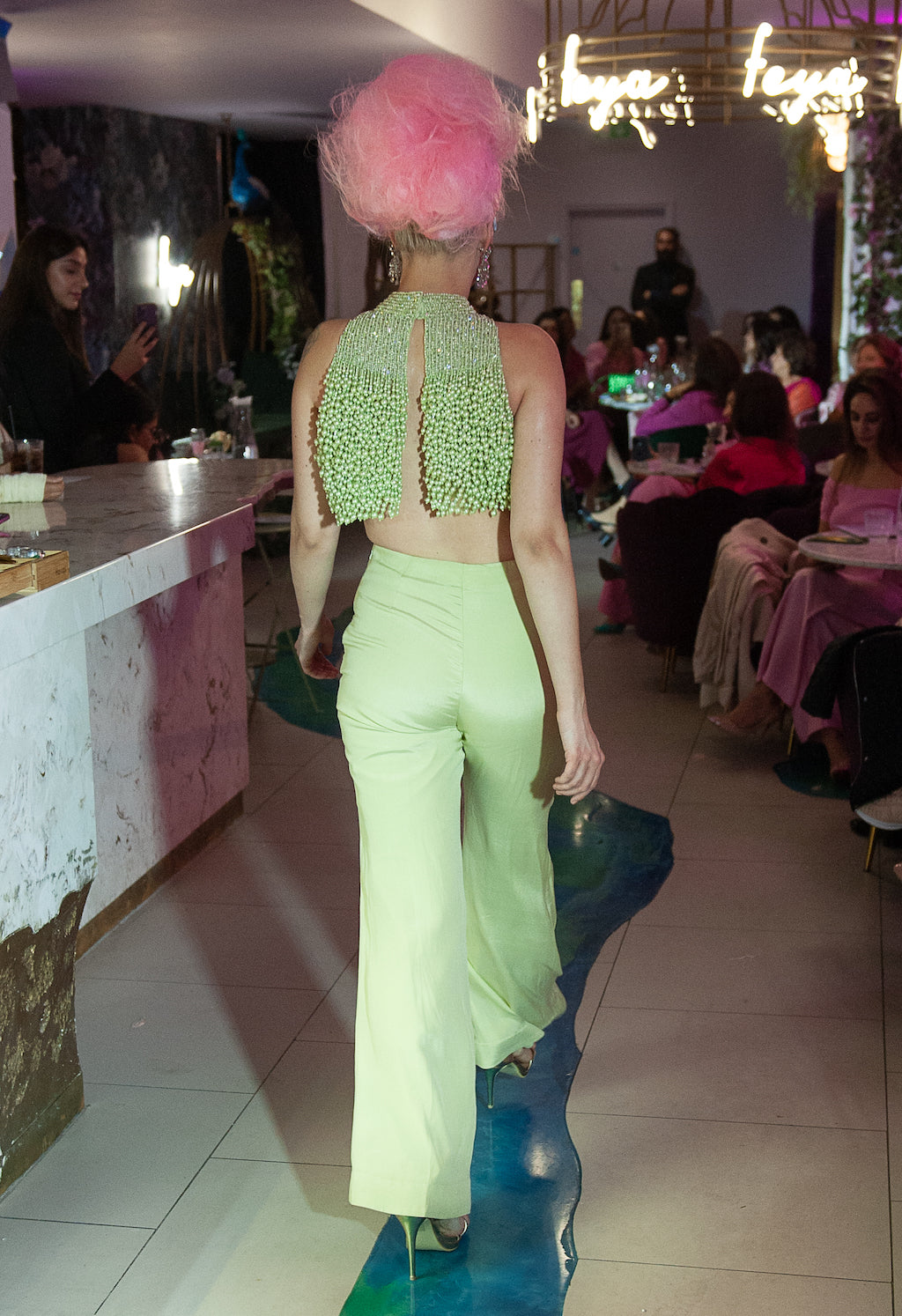 Mint halter top with pants