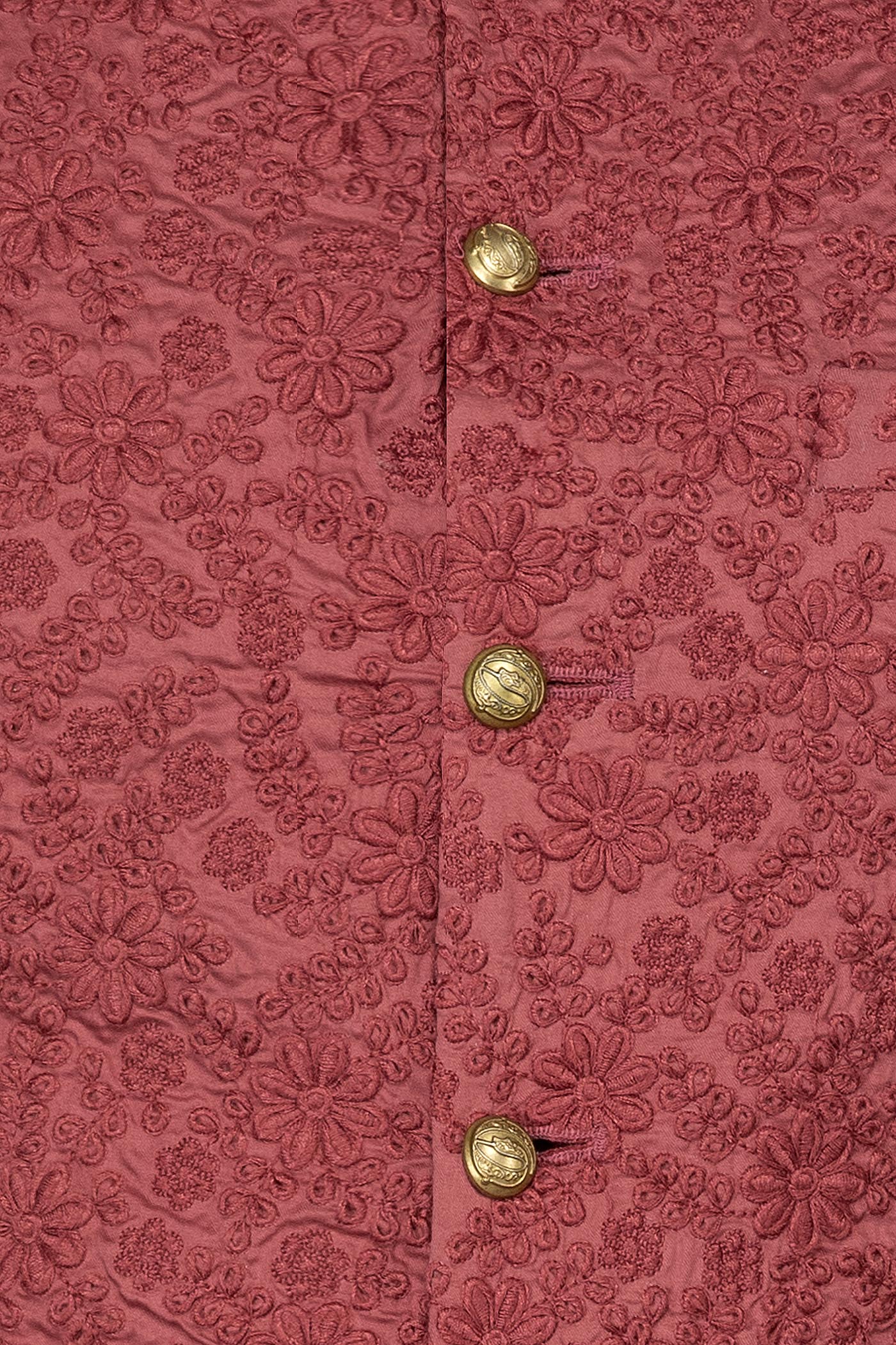 Rust Colour Kurta Chudidar And Short Nehru Jacket/Bundi