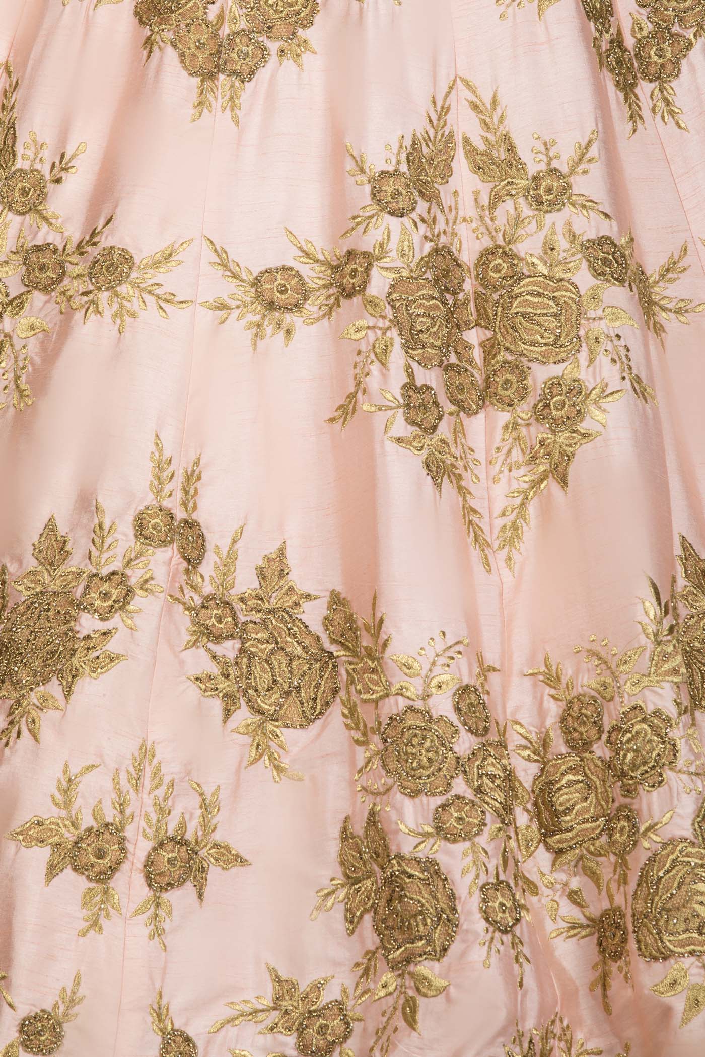 Peach Colour Off Shoulder Anarkali/Gown With Net Dupatta