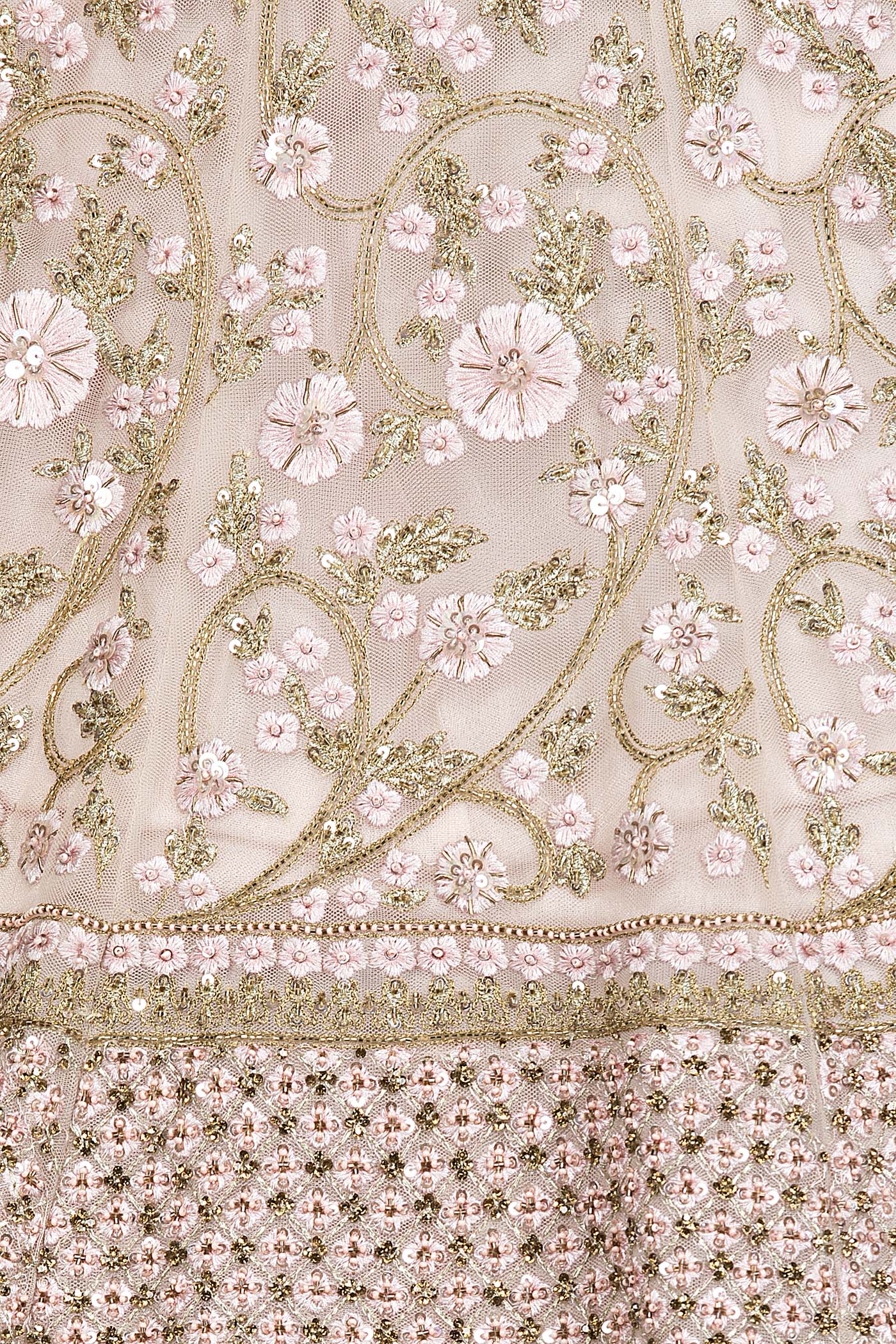 Peach Colour Net Anarkali/Gown With Net Dupatta