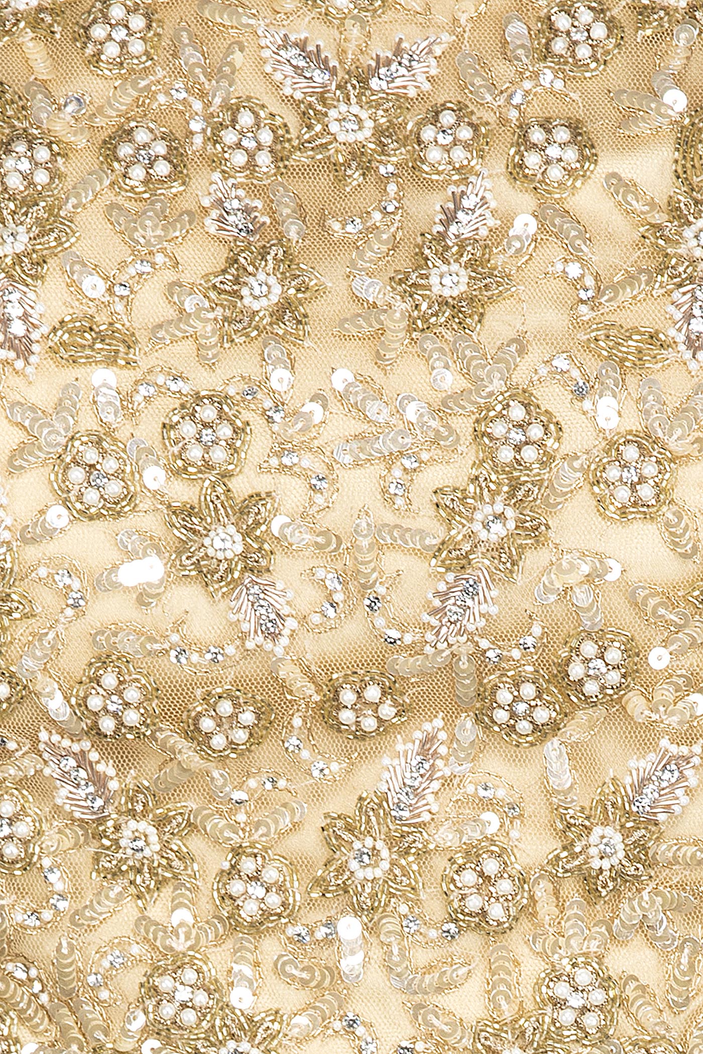 Gold Net Top With Black Silk Skirt With Gold Dupatta Adorned With Hand Embellishment