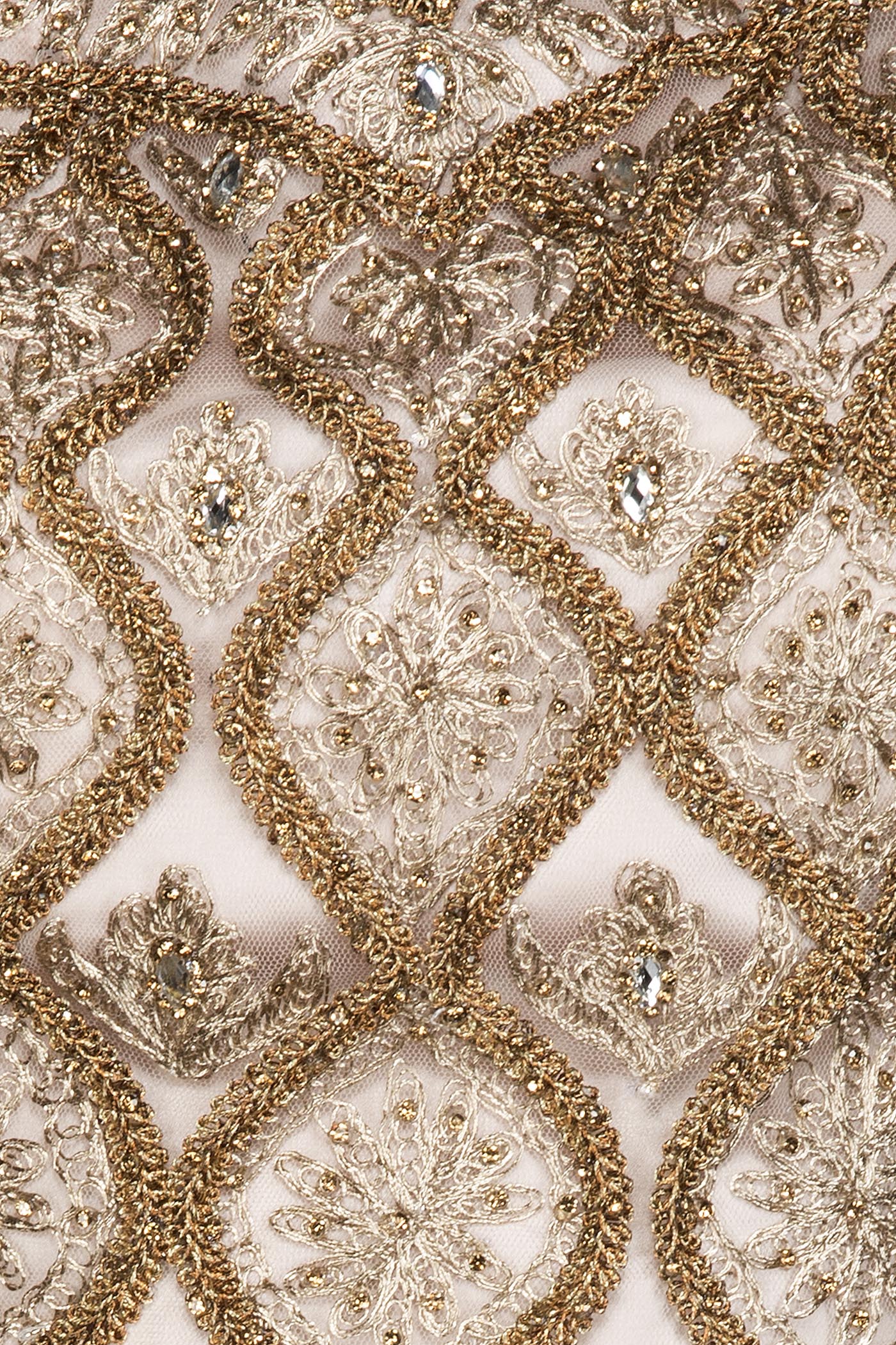 Nude Colour Net Lehenga Top Dupatta With Heavy Zari Embroidery