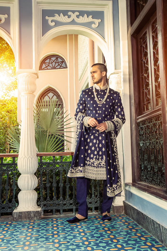Embroidered Groom Sherwani