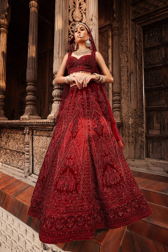 Red on Red Bridal Outfit