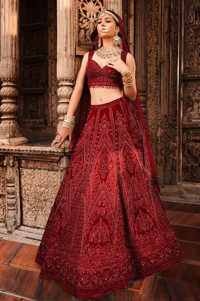 Red on Red Bridal Outfit