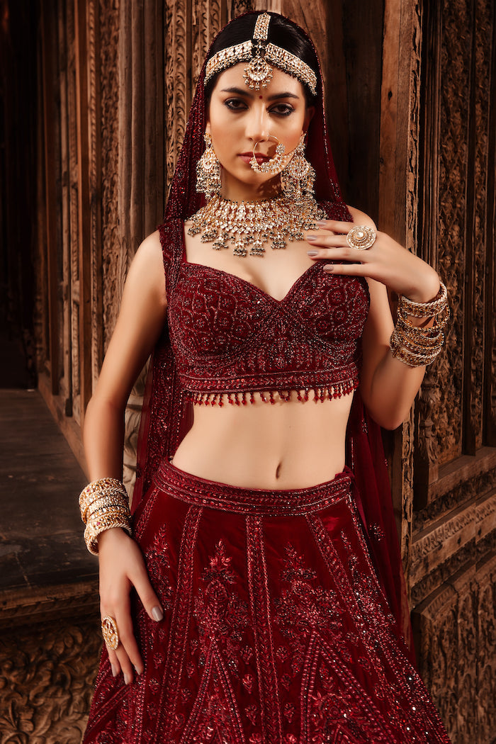 Red on Red Bridal Outfit