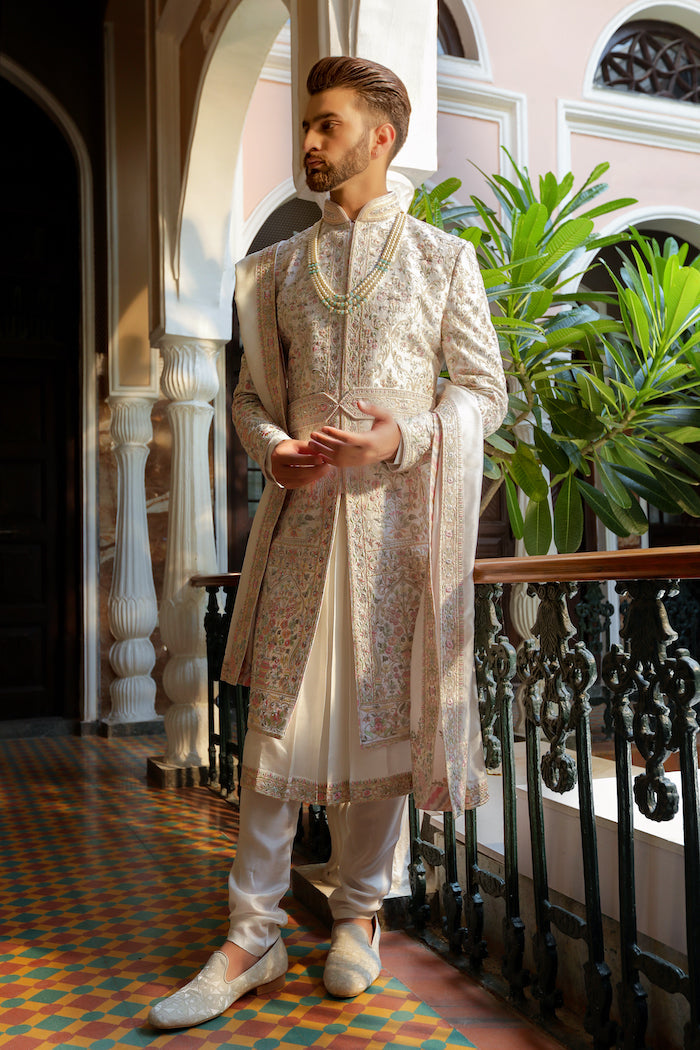 Embroidered Groom Sherwani