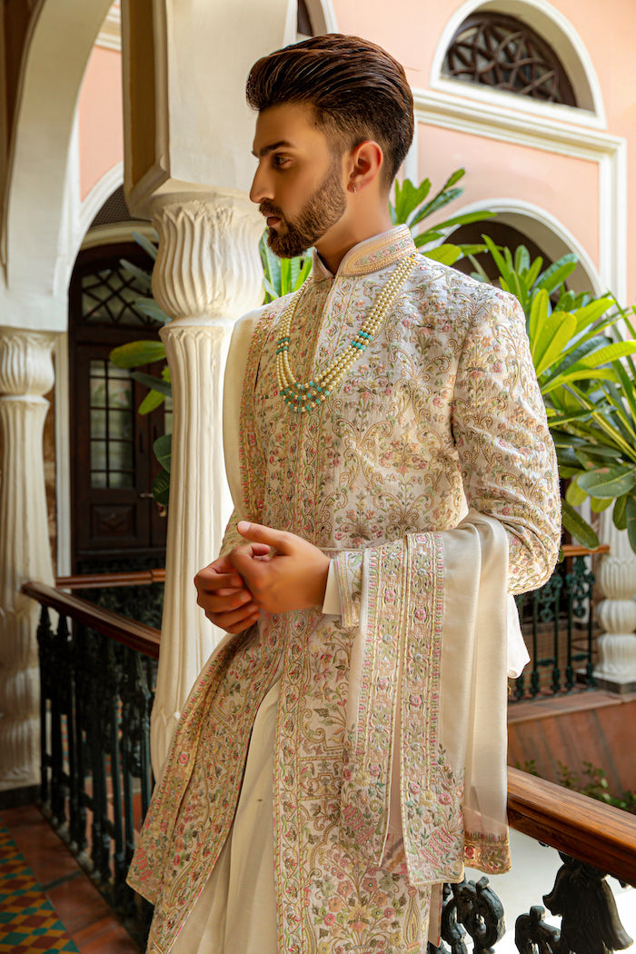 Embroidered Groom Sherwani