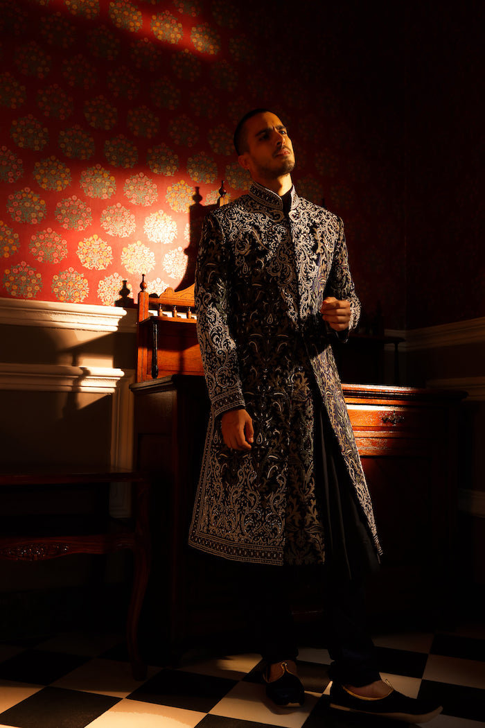 Embroidered Groom Sherwani