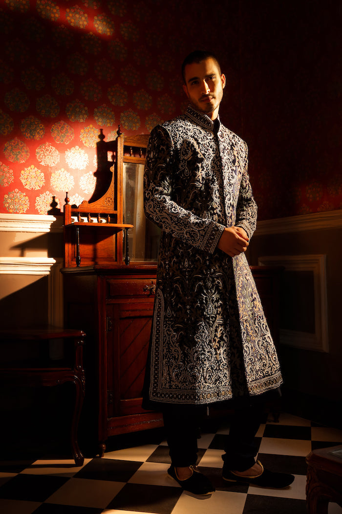 Embroidered Groom Sherwani