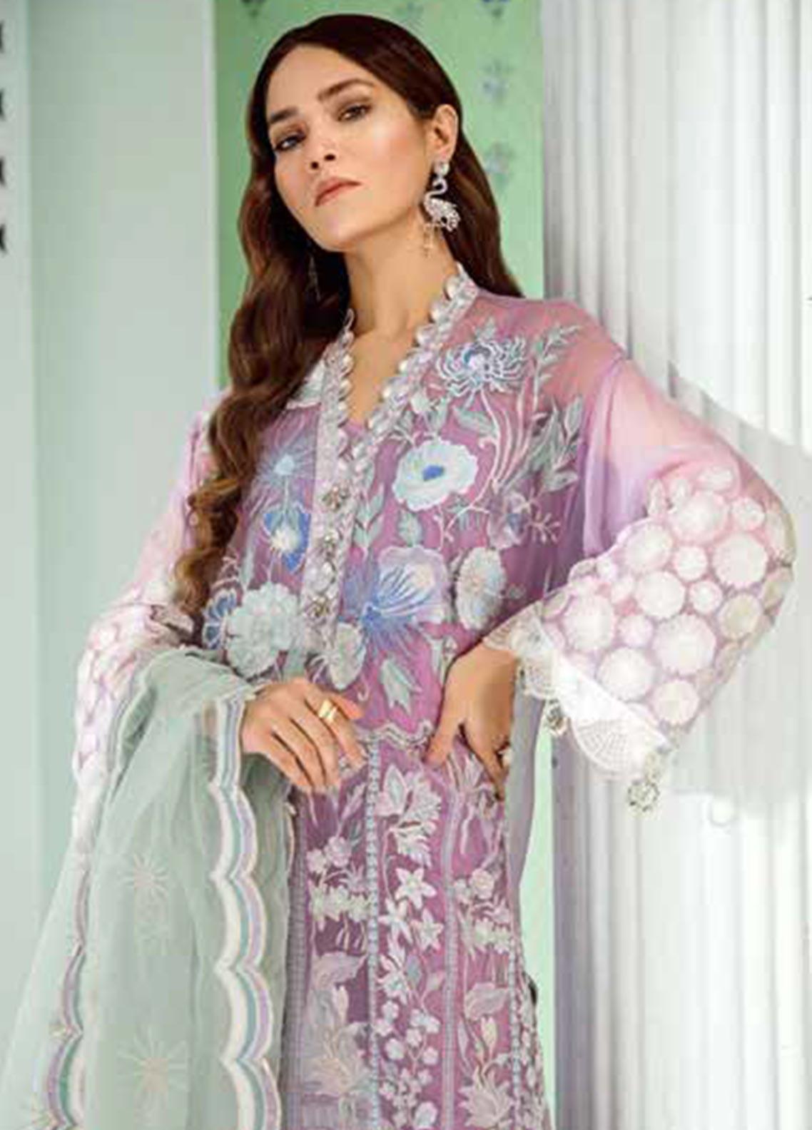 Chiffon Stitched Luxury Suit-2