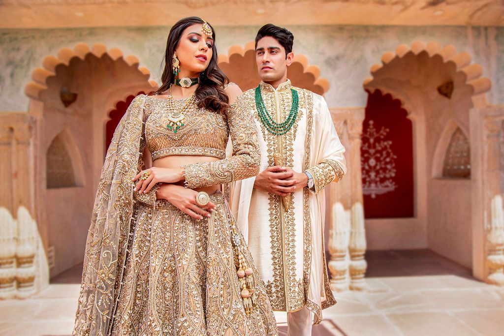 Bridal Lehnga with Heavy scarf