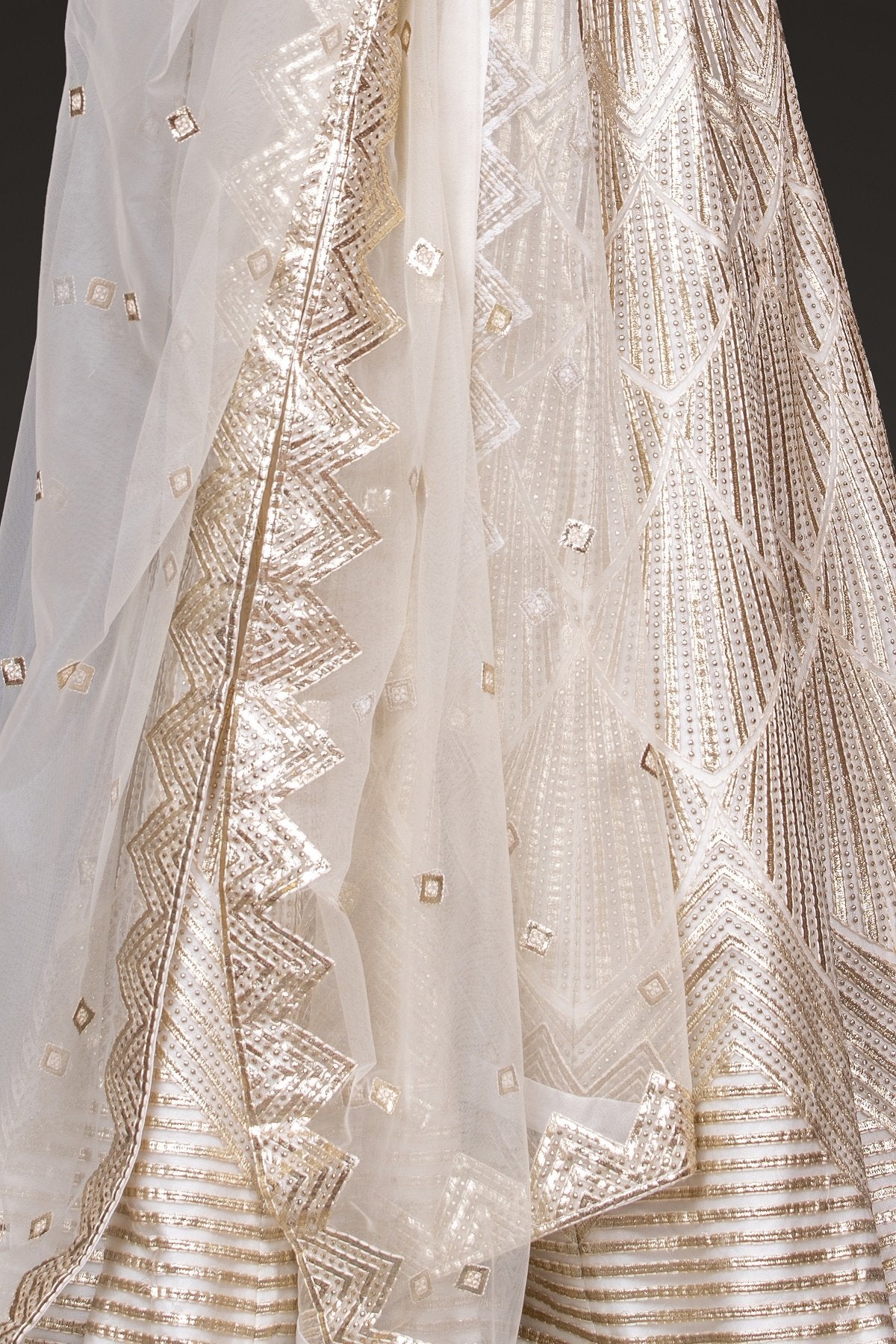 Ivory Leatherwork Skirt and top