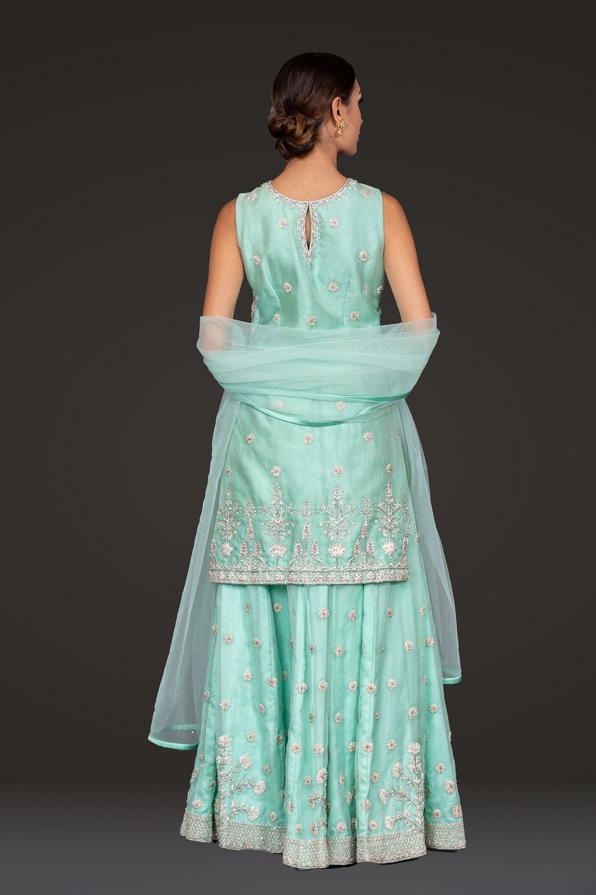 Sky Blue Kameez with Palazzo