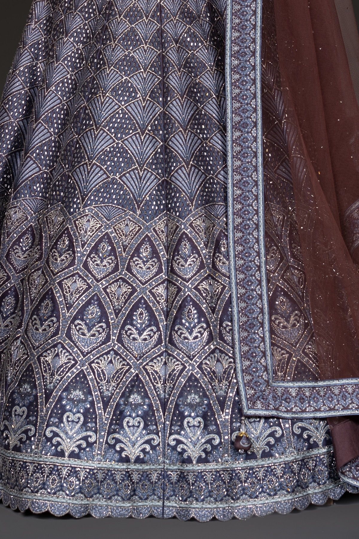 Digital printed Navy Gown