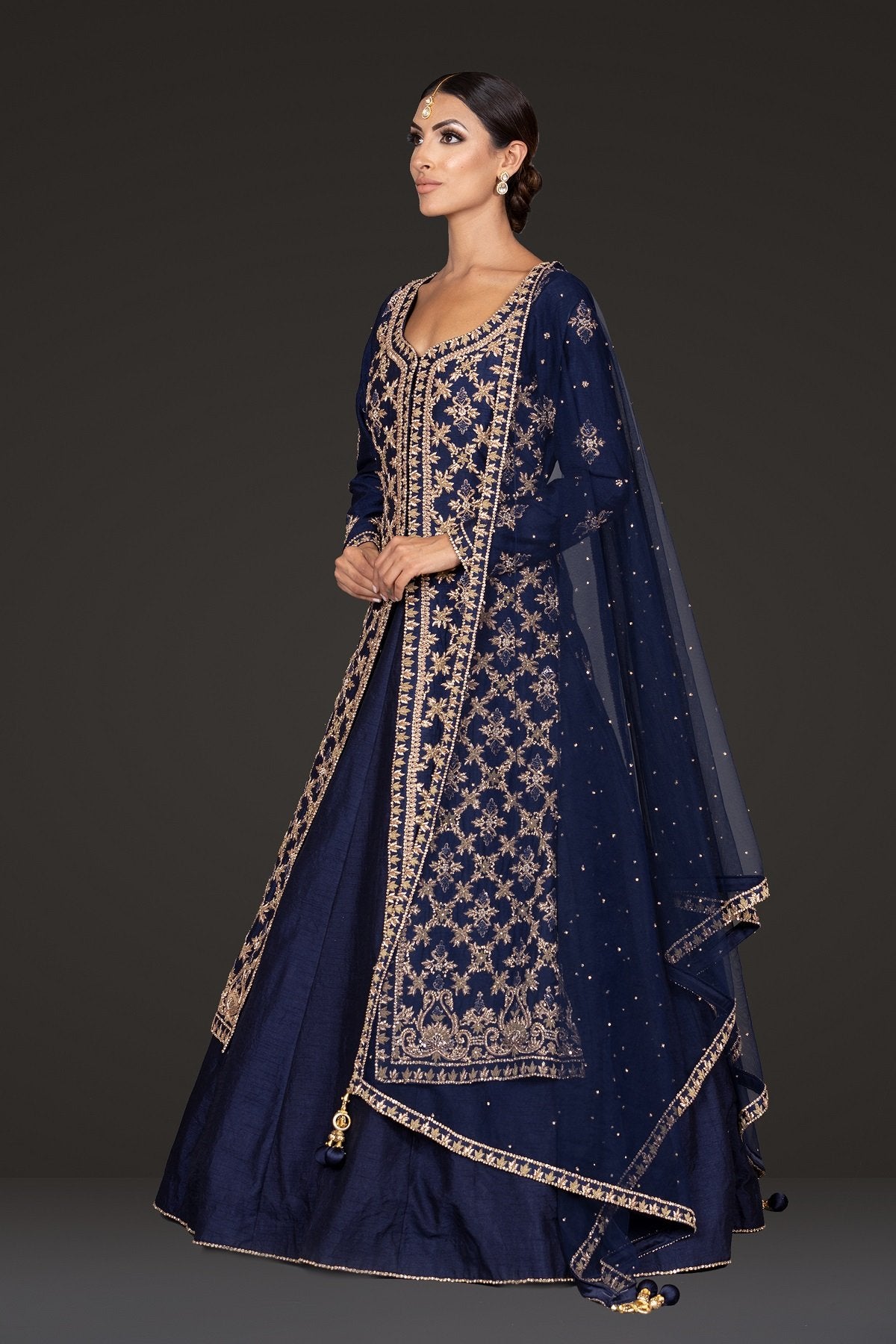 Jacket Style Navy Maxi