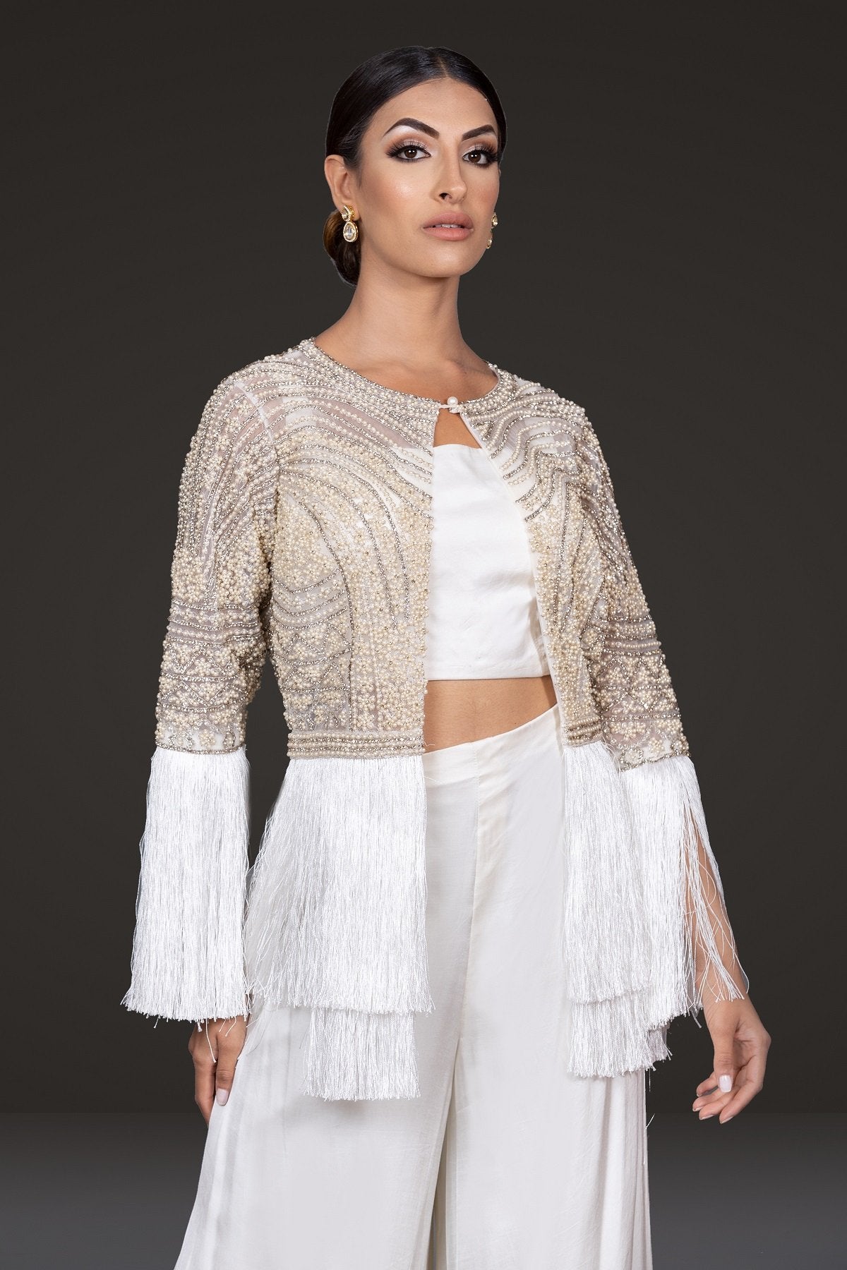 Stylish Jacket with Fringes