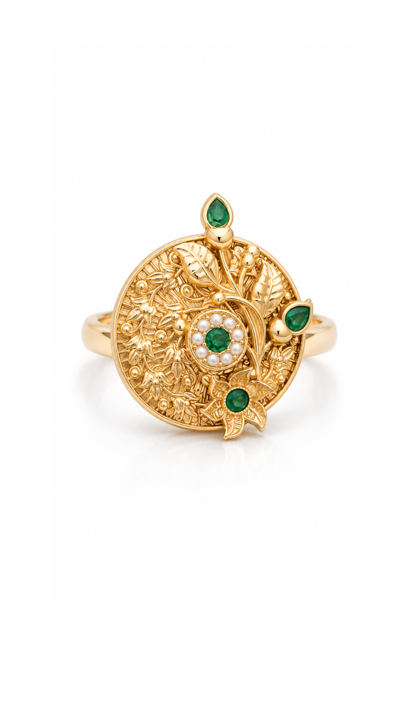 Elara Green Ring