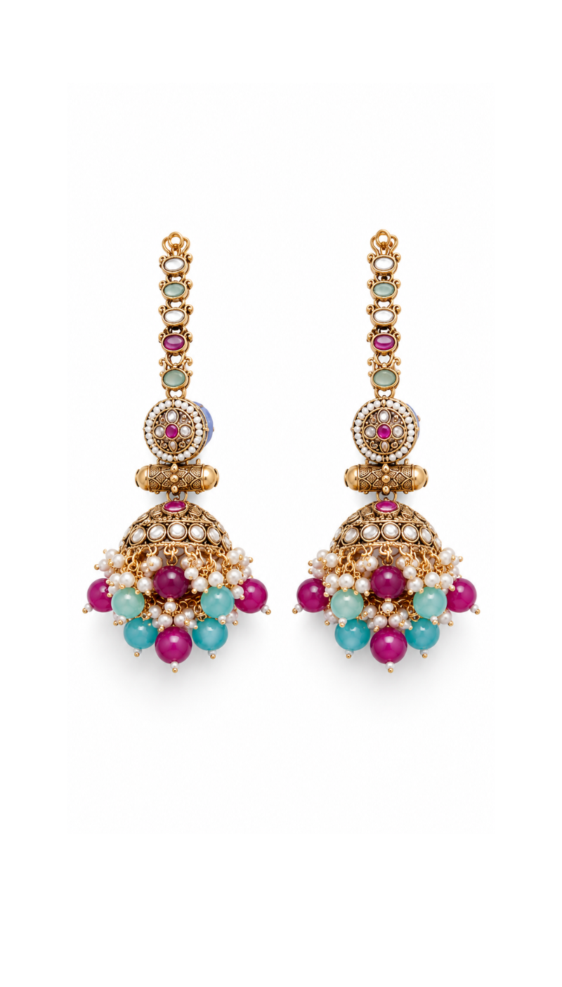 Meenakari Peacock Set