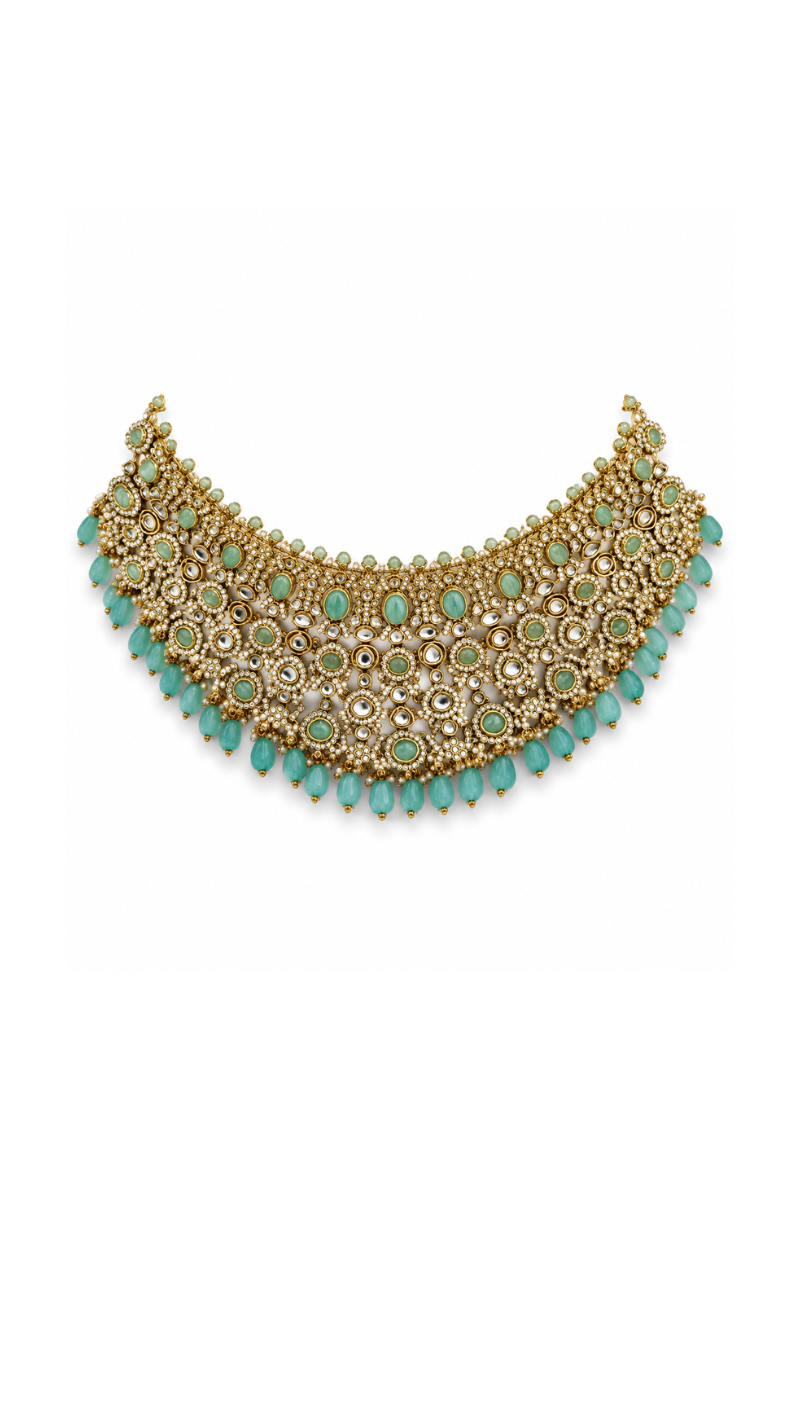 Meher Emerald Bridal Set