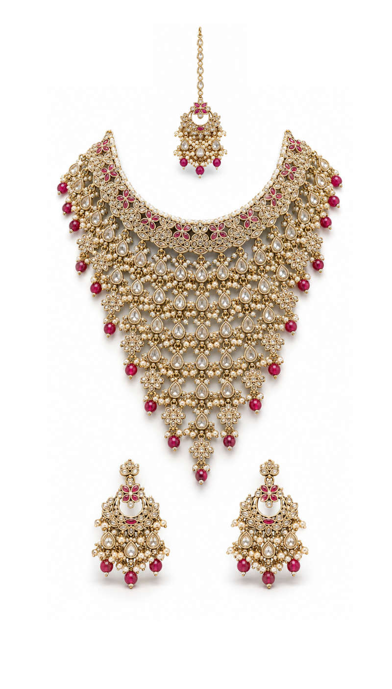 Ruby Kundan Set