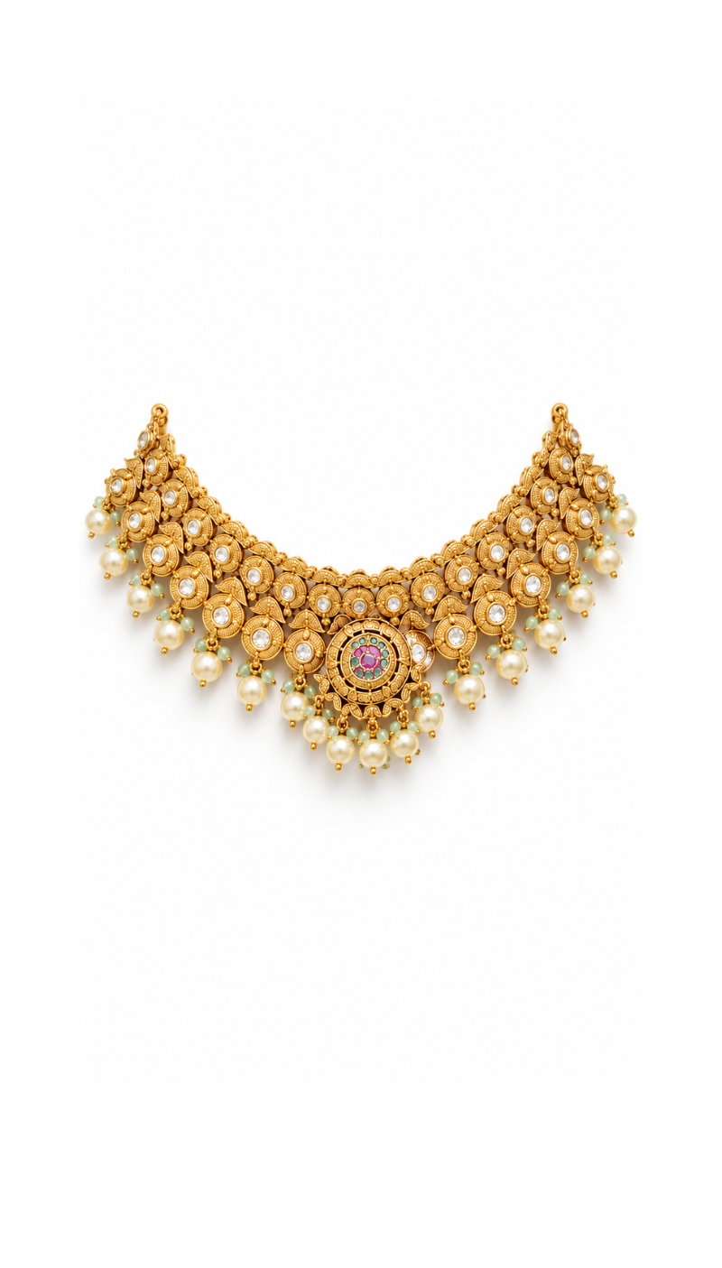 Pearl Temple Set