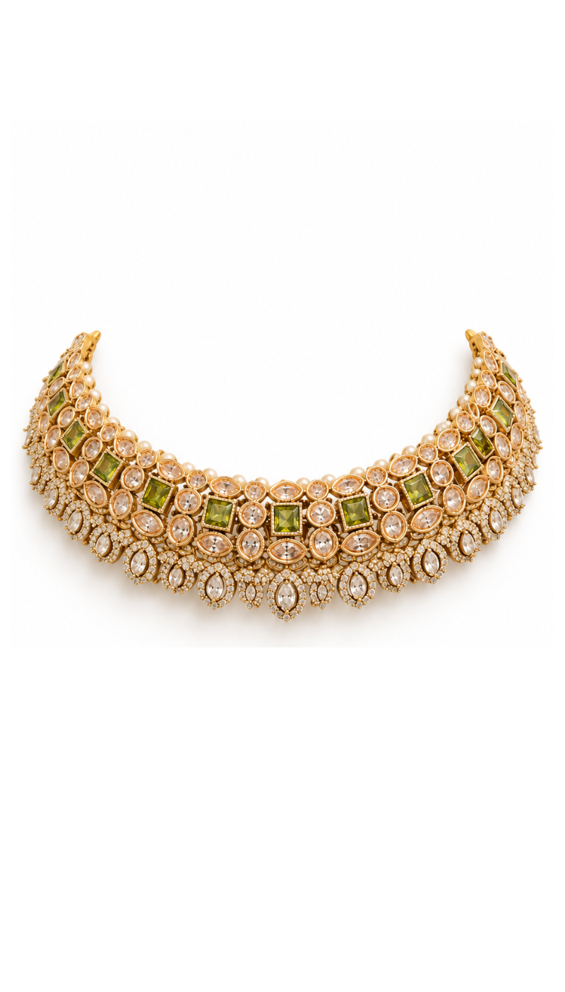 Gold Kundan Necklace Set