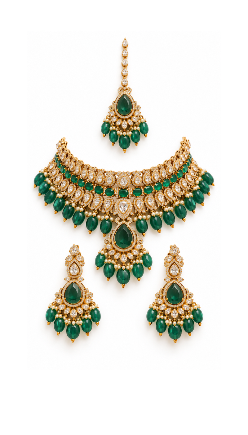 Zareen Emerald Set