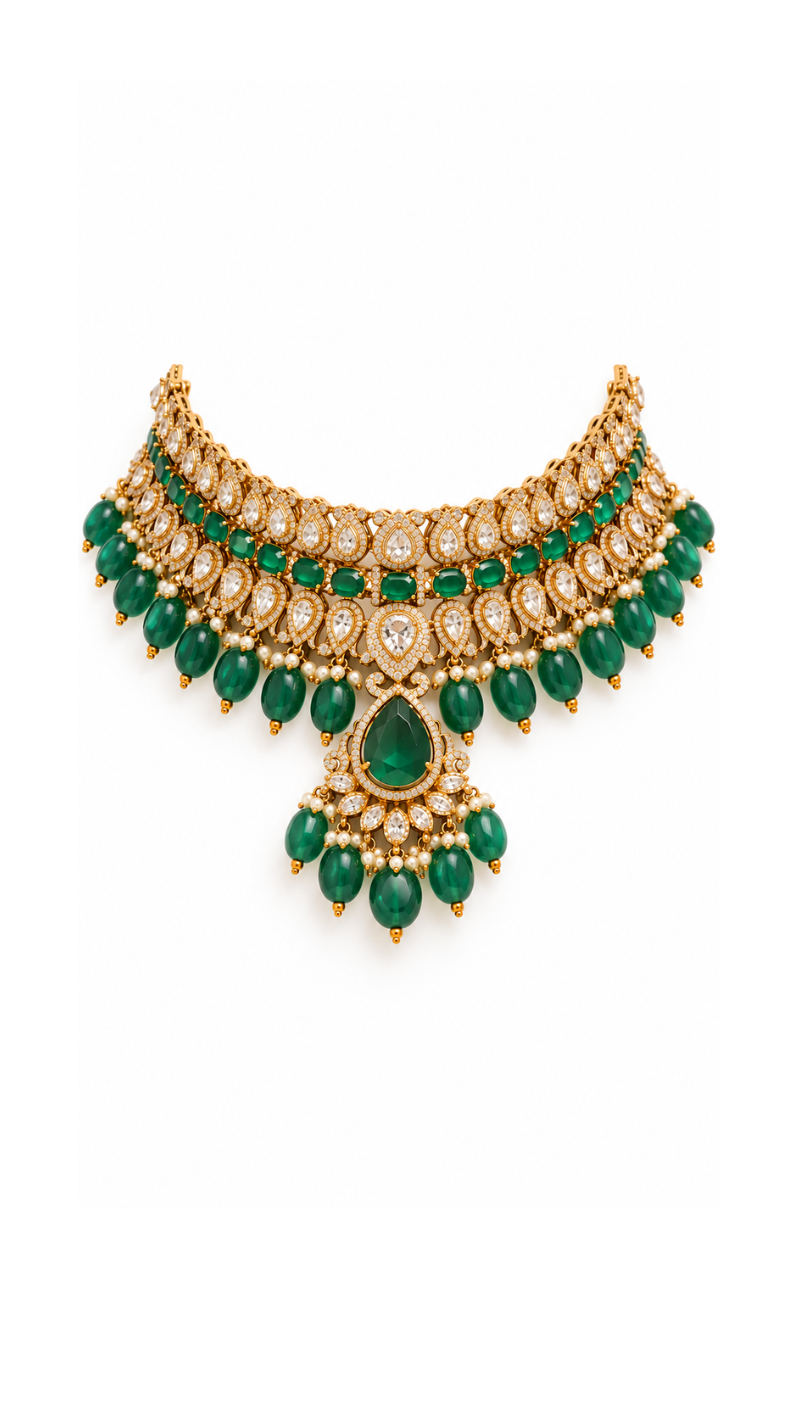 Zareen Emerald Set