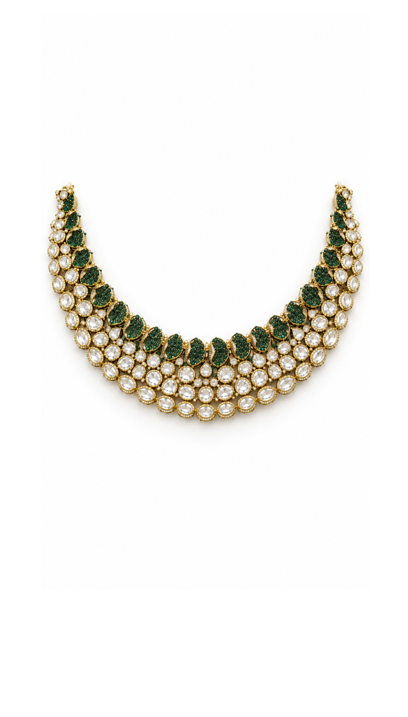 Emerald Polki Set