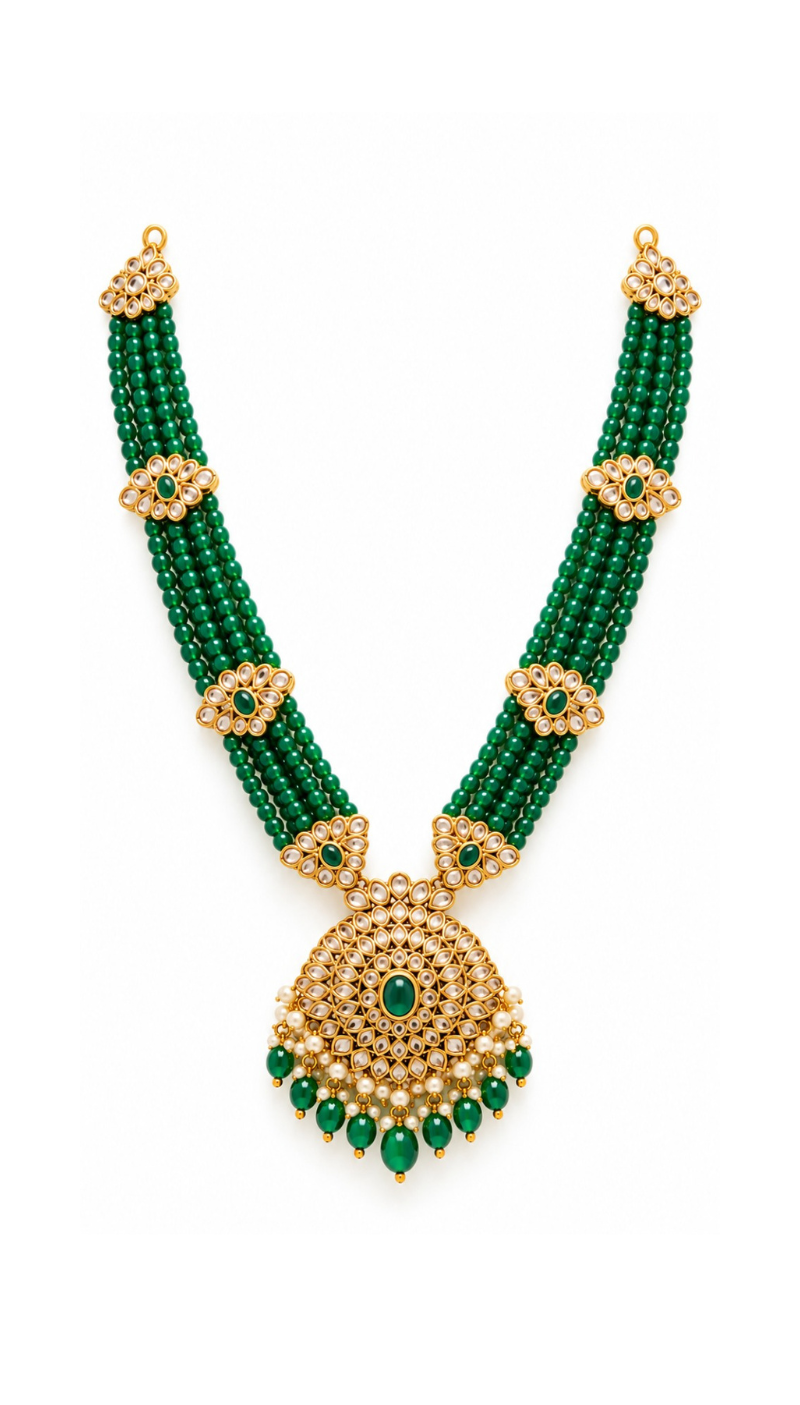 Emerald Pearl Heritage Necklace Set