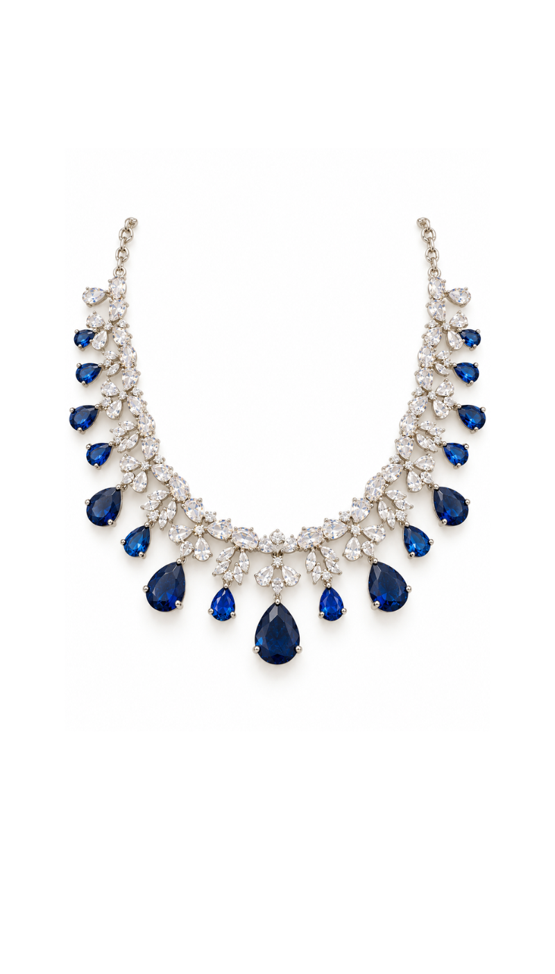 Sapphire Elegant Necklace Set