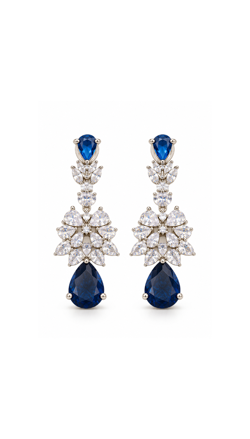 Sapphire Elegant Necklace Set