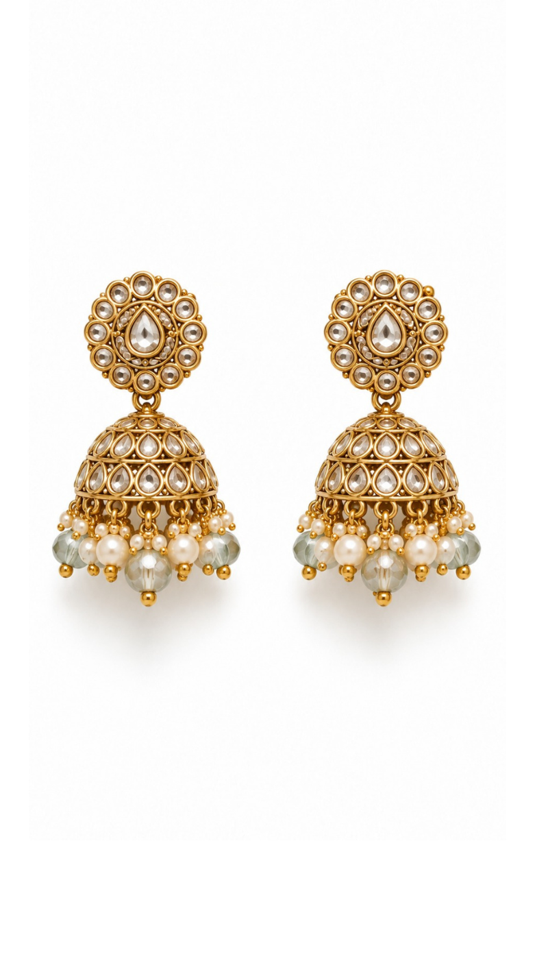 Kundan Layered Polki Necklace Set
