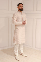 BLUSH PINK EMBROIDERY KURTA WITH TROUSER