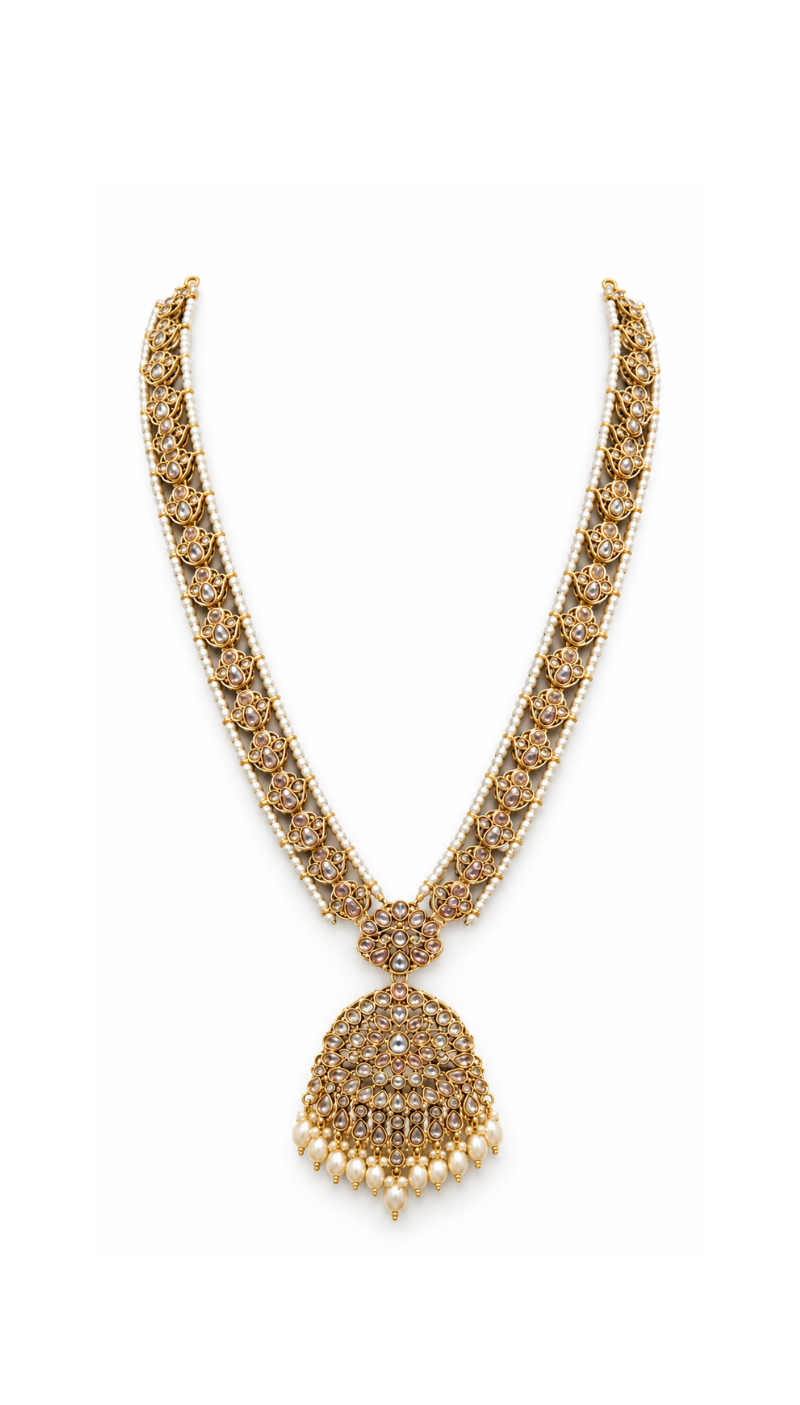 Antique Polki Bloom Necklace Set