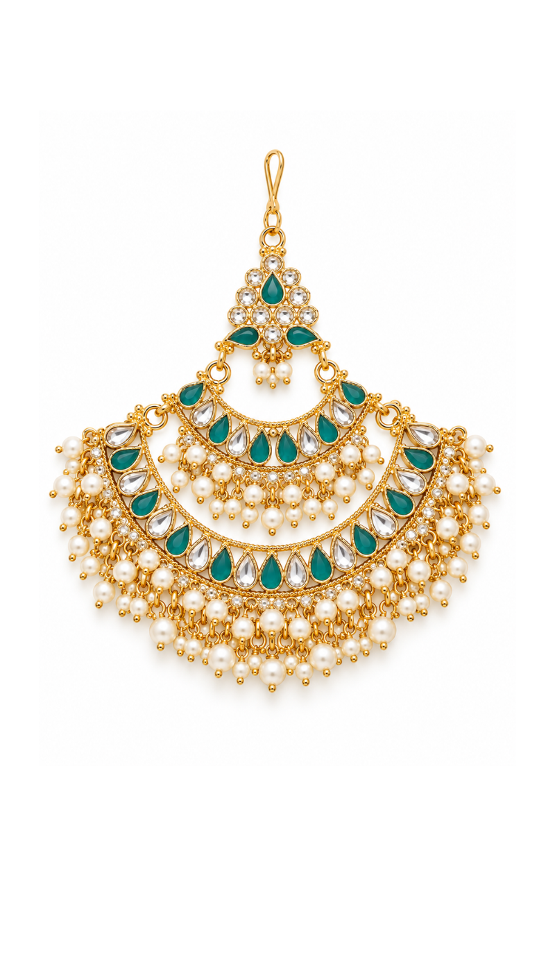 Emerald Teardrop Pearl Passa