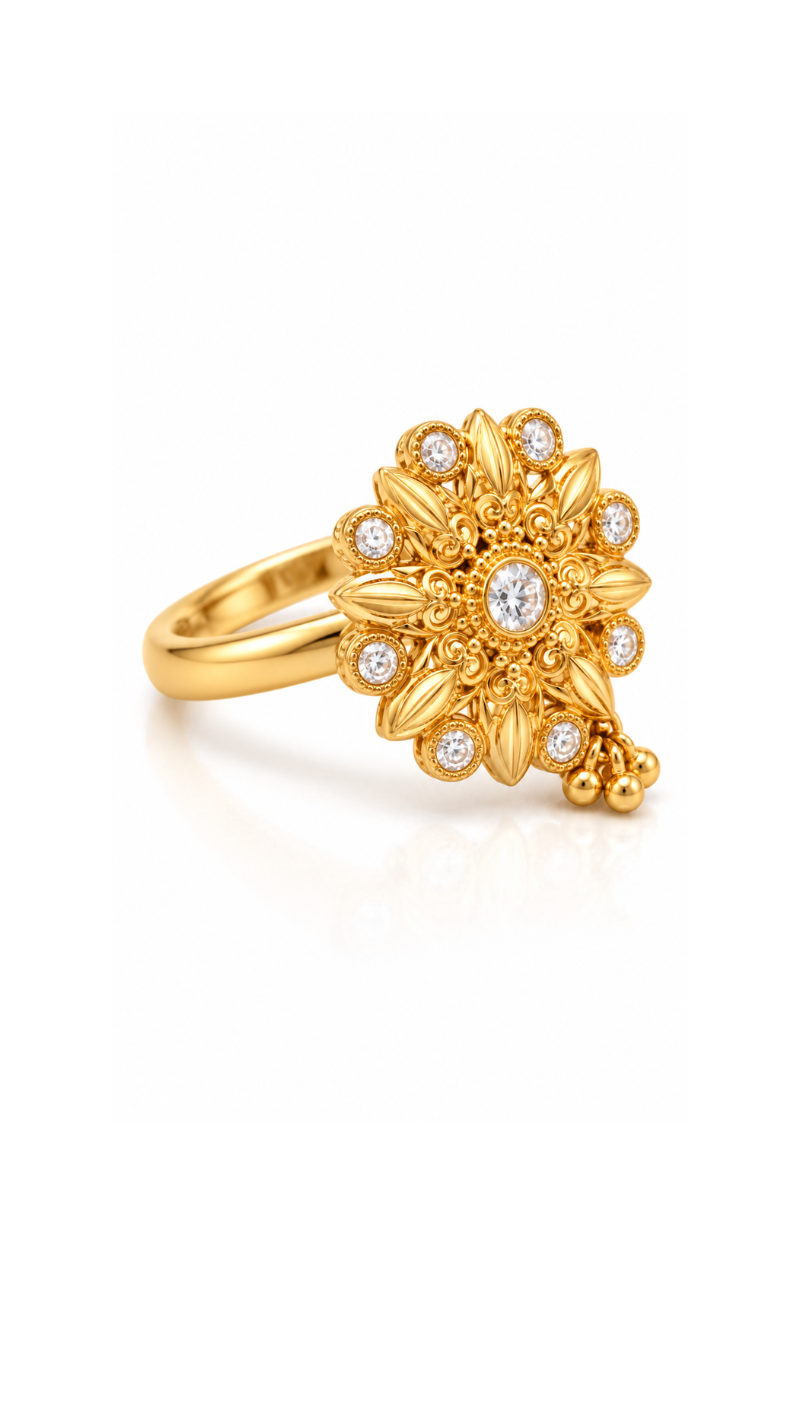Gold Floral Ring
