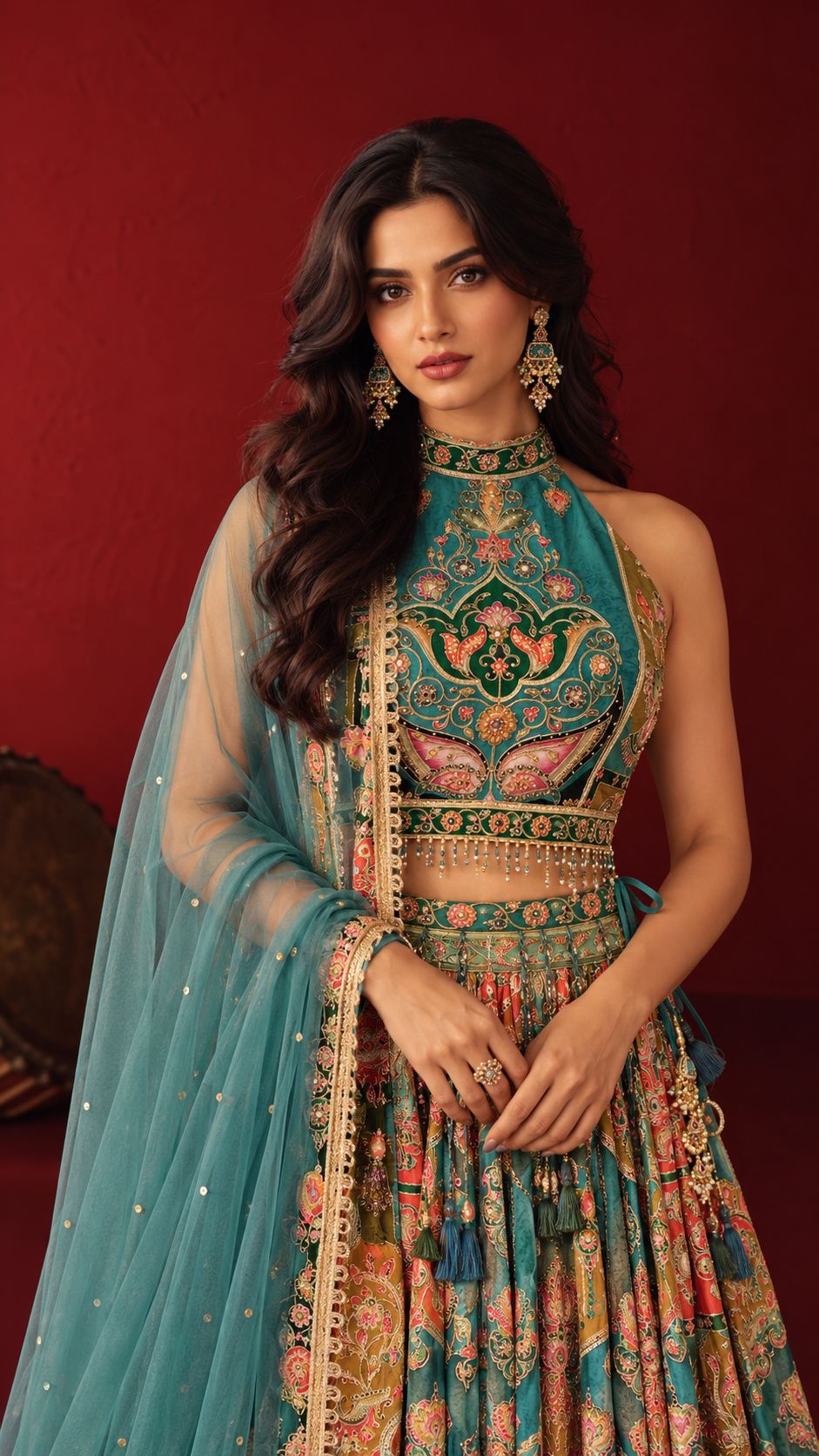 Blue Bliss Embroidered Lehenga