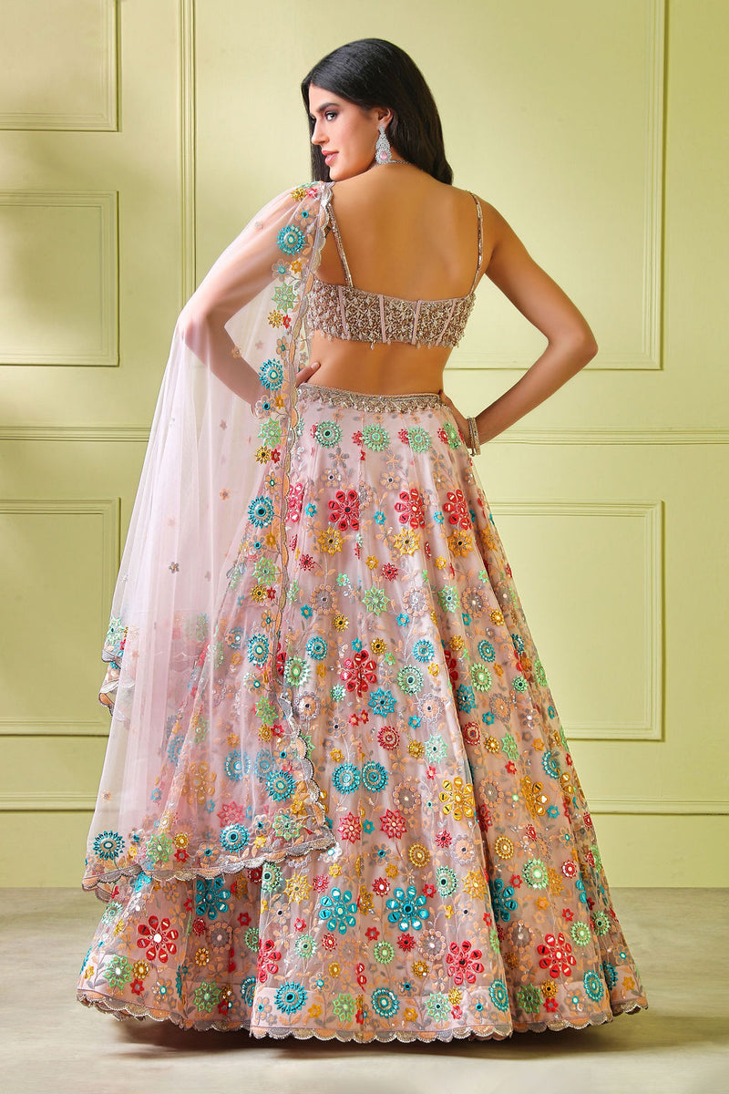 Multicolour Lehenga with Embroidery top
