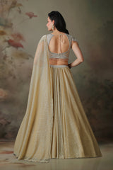 GOLDEN TOP WITH DRAPE SKIRT