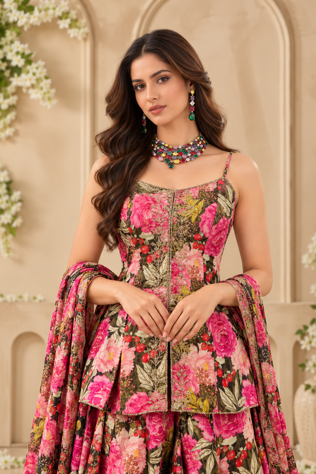 Rose Garden Floral Lehenga