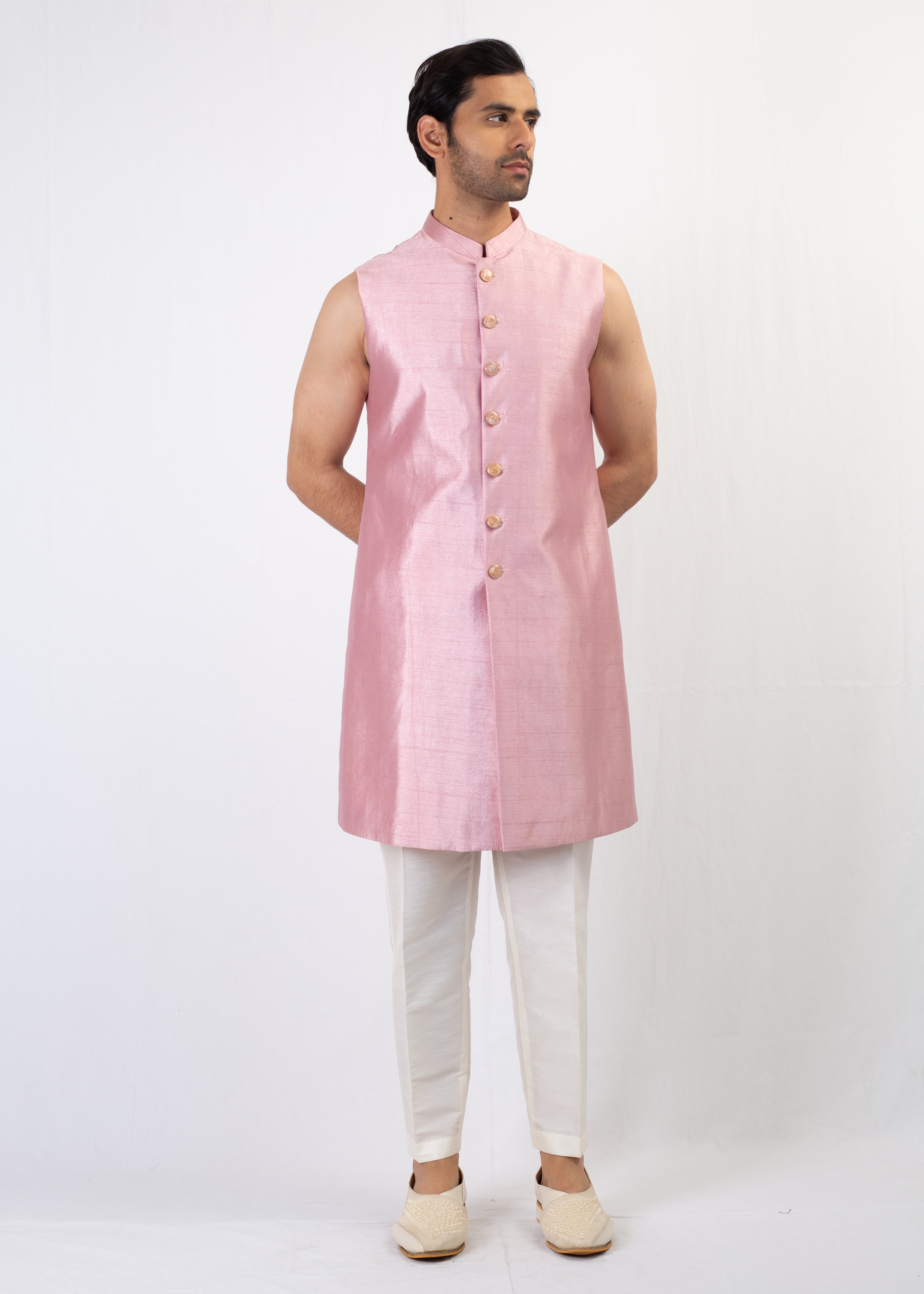 ELEGANT LIGHT GREY SHERWANI AND KURTA WITH TROUSER