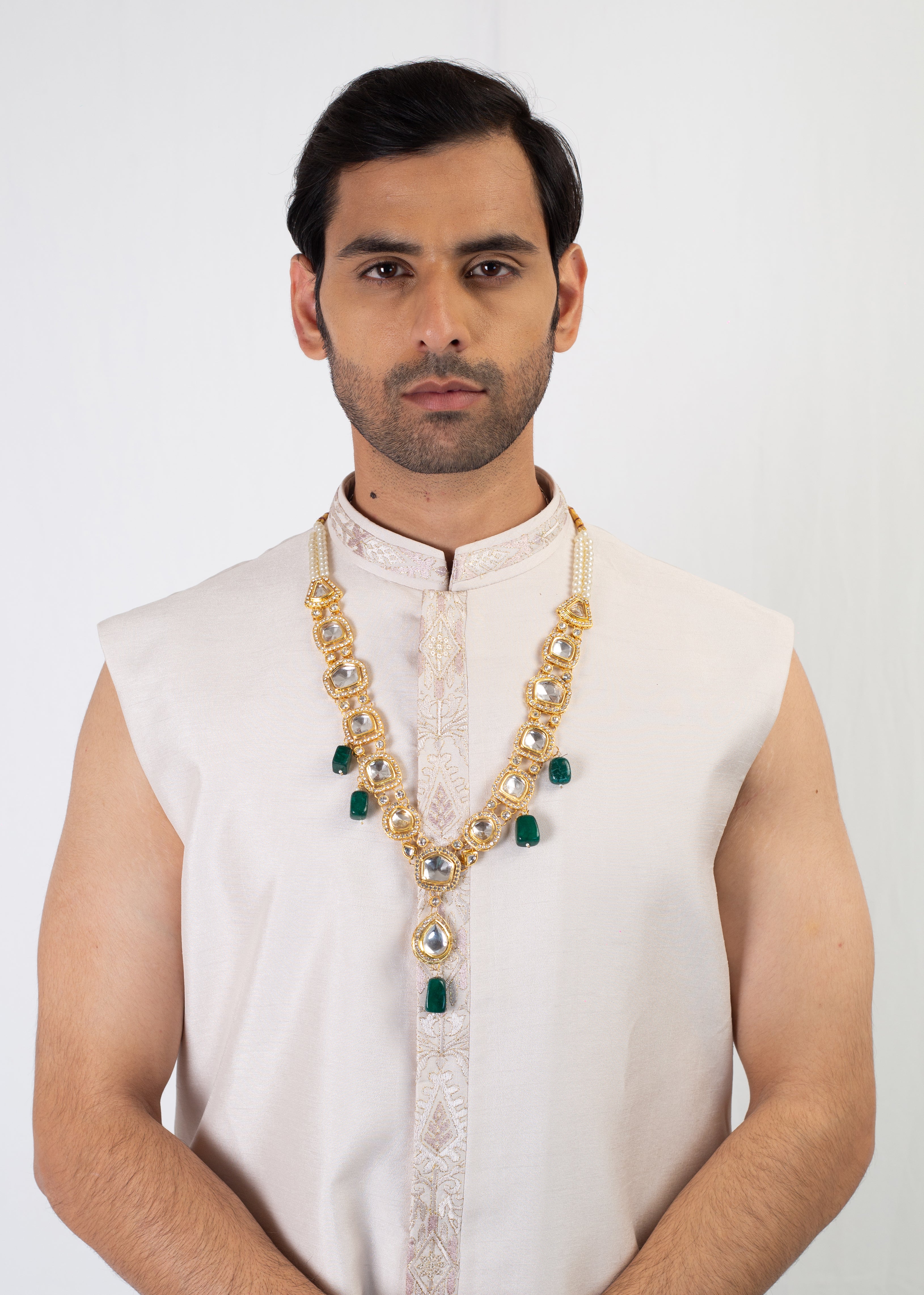 CREAM ELEGANT SHERWANI AND KURTA WITH TROUSER