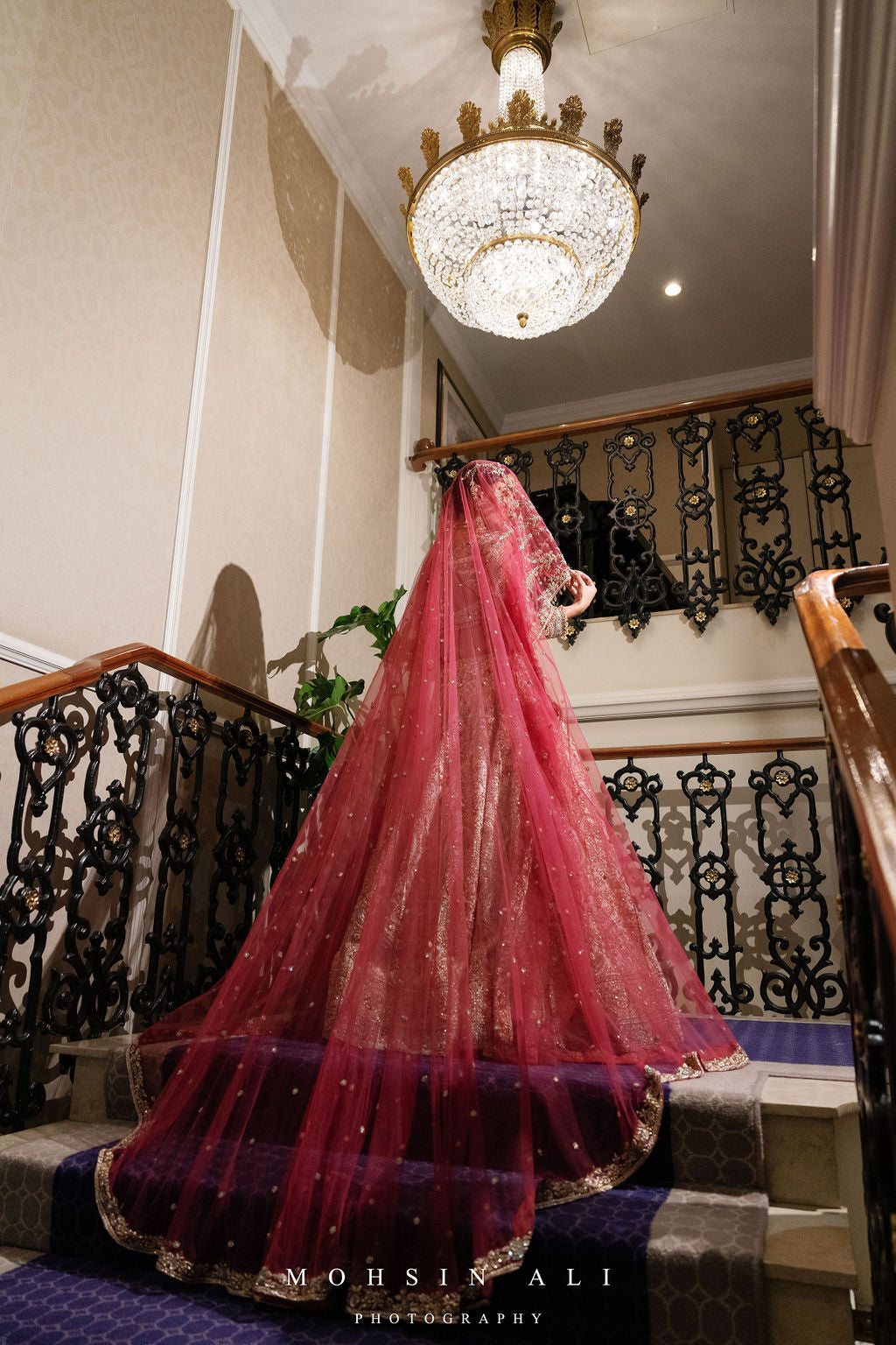 White Bridal Lehenga With Dupatta & Veil