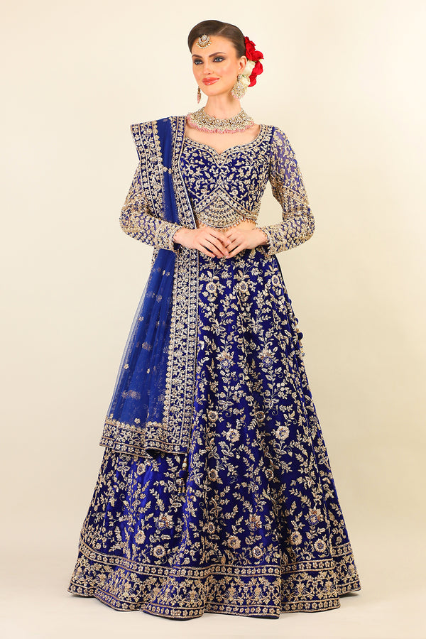 ROYAL BLUE BRIDAL LEHENGA